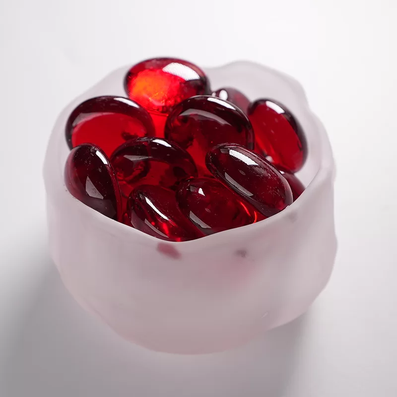 ガラスカシューナッツストーン、装飾用ガラスフラットビーズ