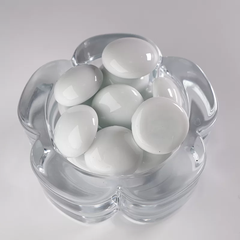 ガラスカシューナッツストーン、装飾用ガラスフラットビーズ