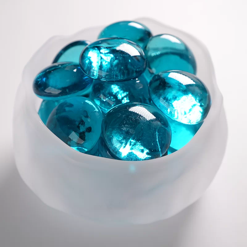 ガラスカシューナッツストーン、装飾用ガラスフラットビーズ