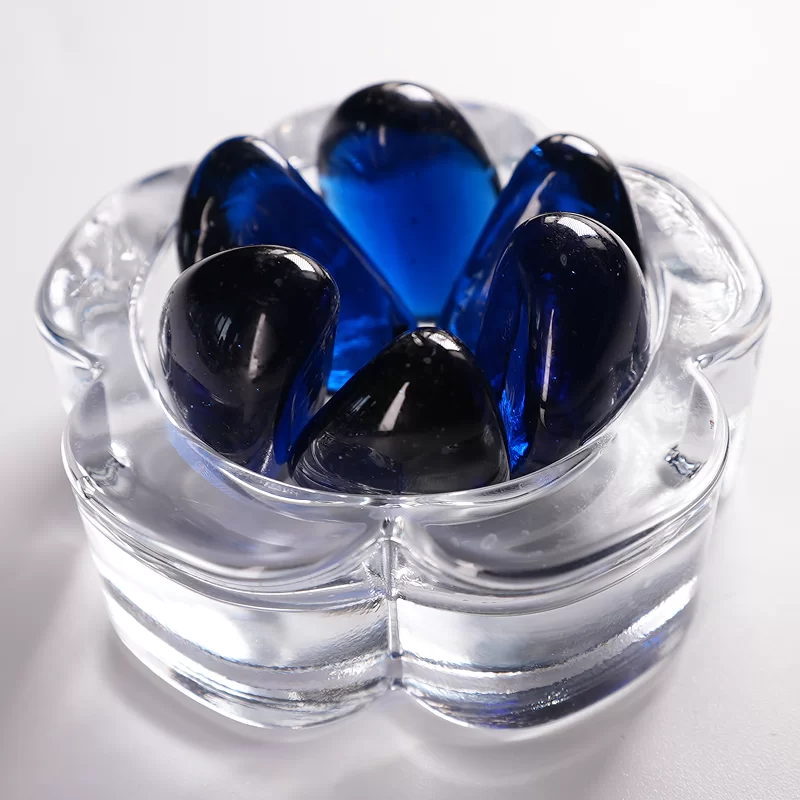 ガラスカシューナッツストーン、装飾用ガラスフラットビーズ