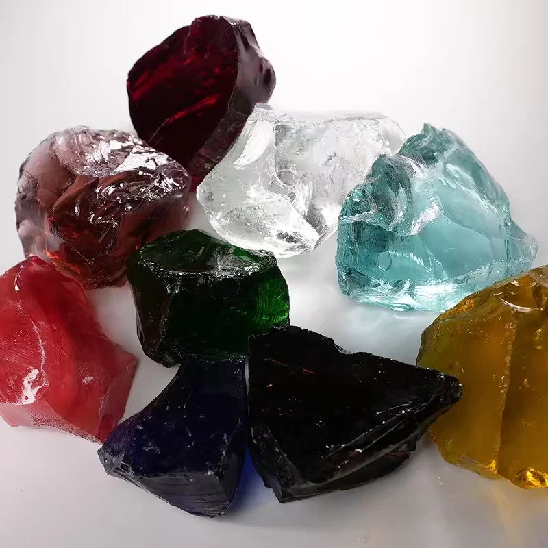 テラゾー用のカラフルなガラス砂